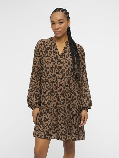 Mila animal print wrap clearance dress