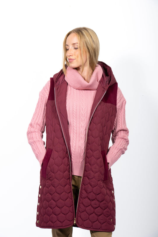 Jessica Graaf - Quilted Hooded Long Gilet - 26010