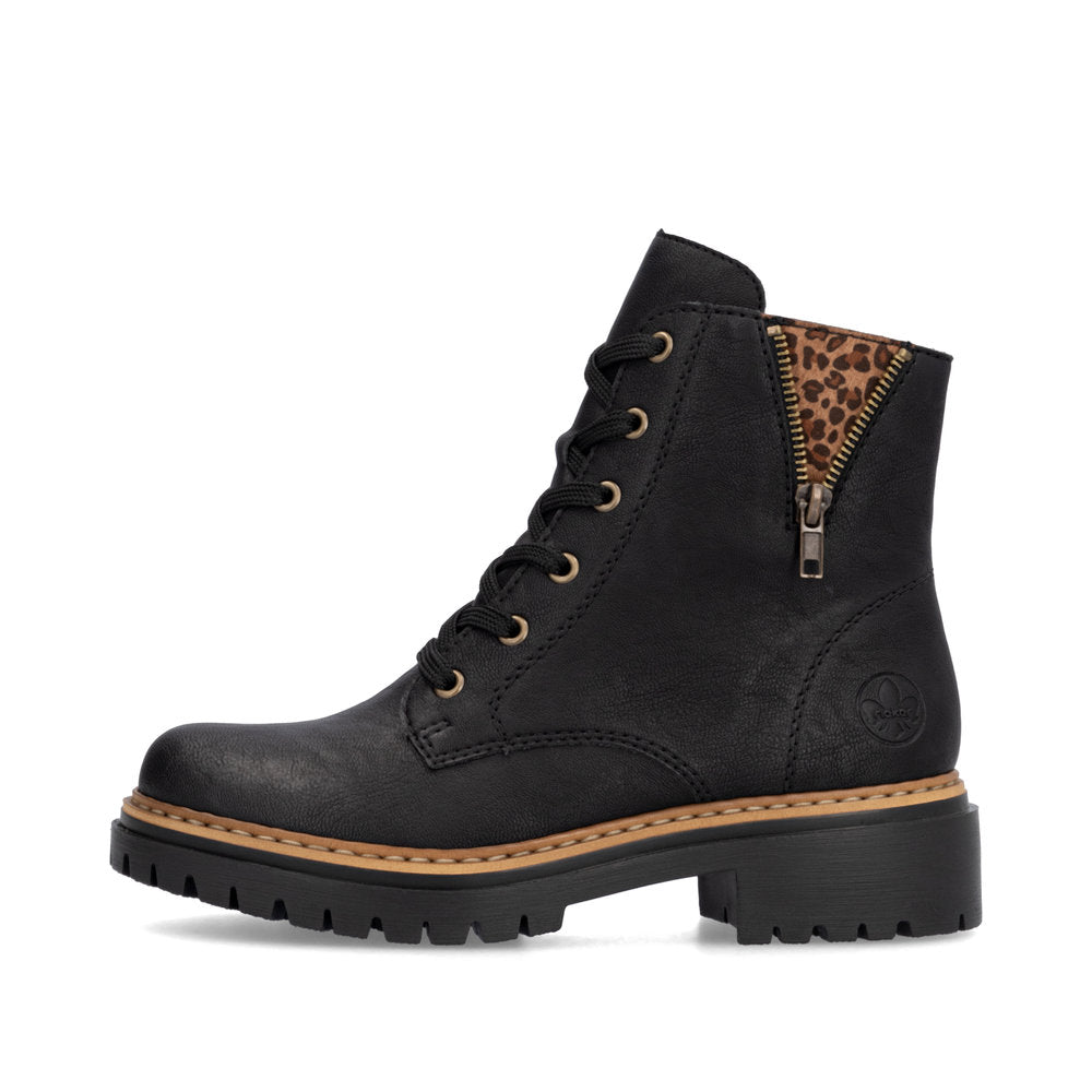 Rieker - Boot with Leopard Detail - 72617