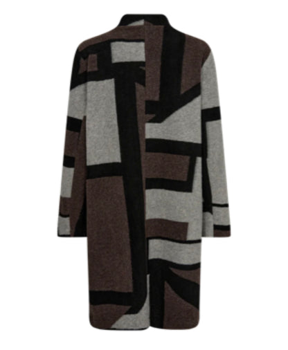 Freequent - Coat with Jacquard Pattern - 204813