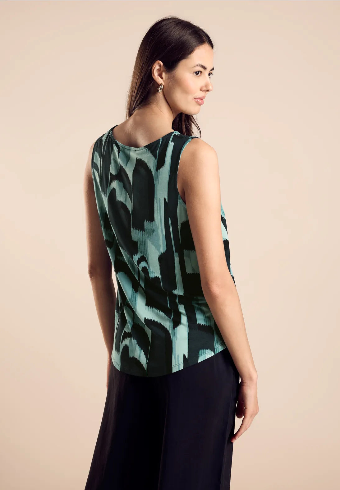 Street One - Printed Top with Smock - 321802