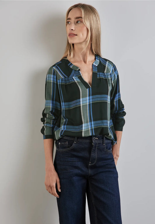 Street One - Check Blouse with New Placket - 344959