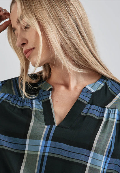 Street One - Check Blouse with New Placket - 344959