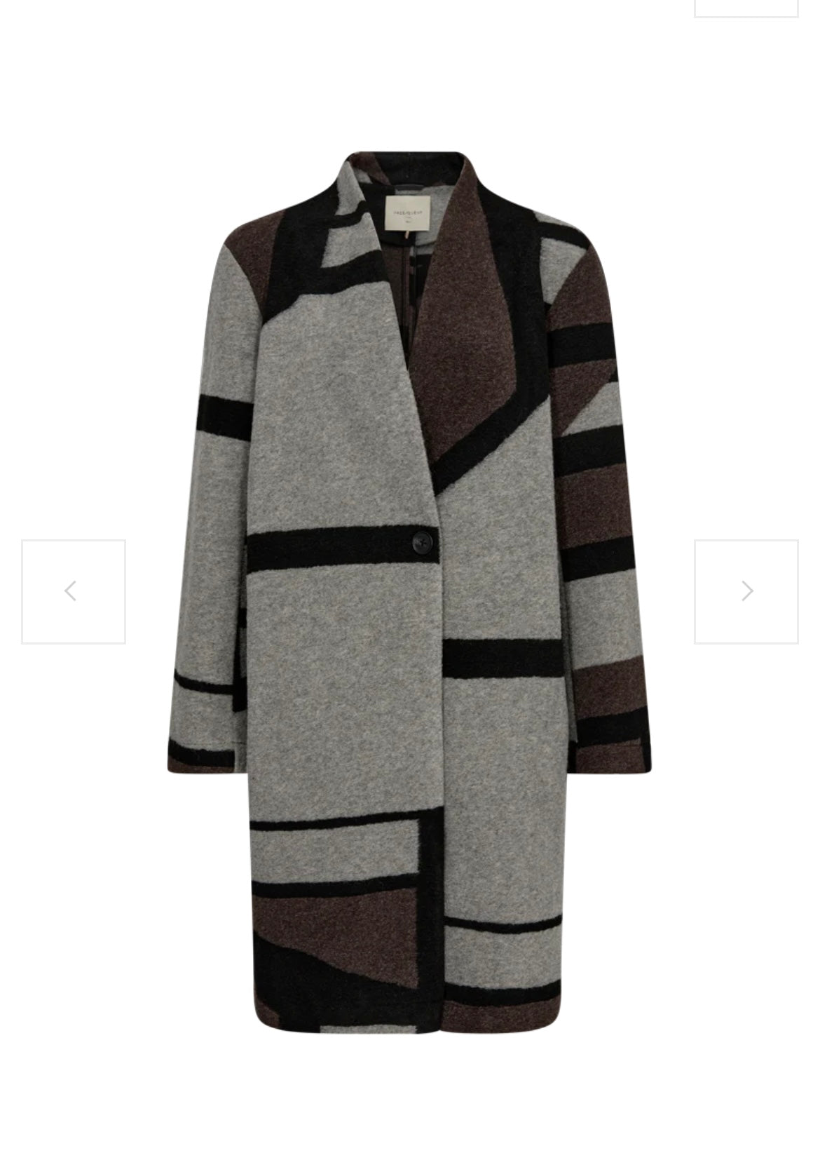 Freequent - Coat with Jacquard Pattern - 204813