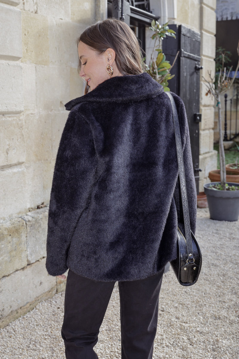 Actuelle - Short Fake Fur Jacket - 23H163