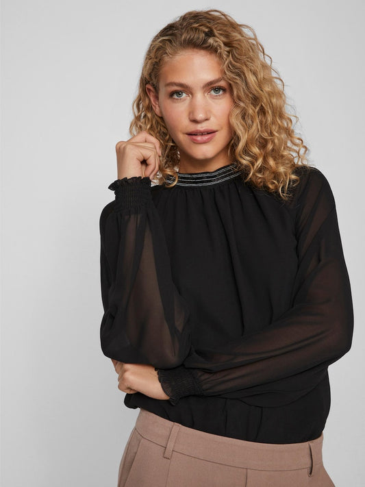 Vila long sleeve lace top