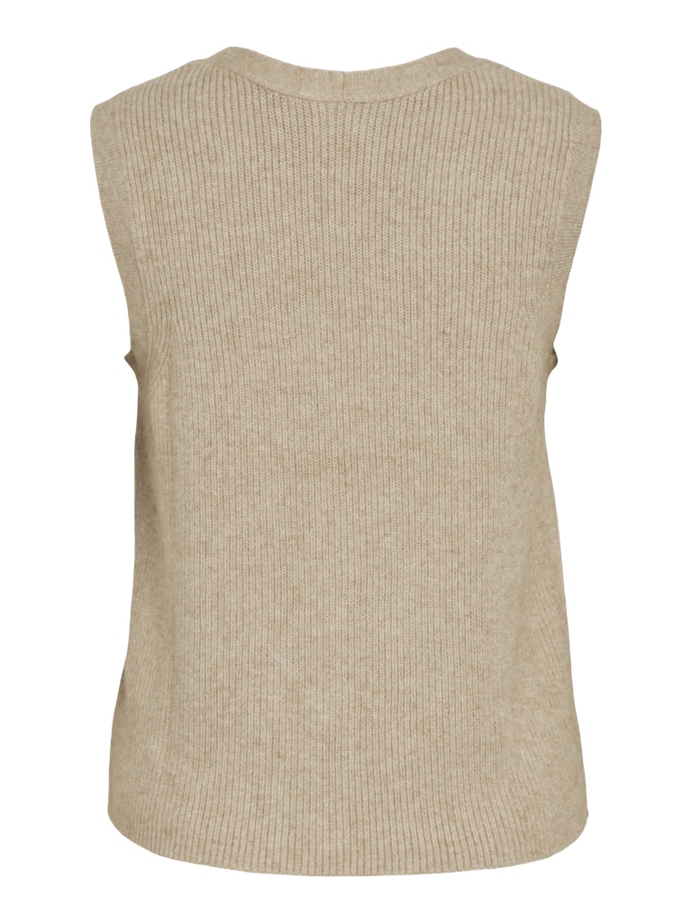 Vila - Ril V-Neck Buttoned Sleeveless Vest - 14102817