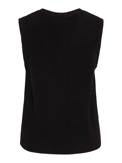 Vila - Ril V-Neck Buttoned Sleeveless Vest - 14102817