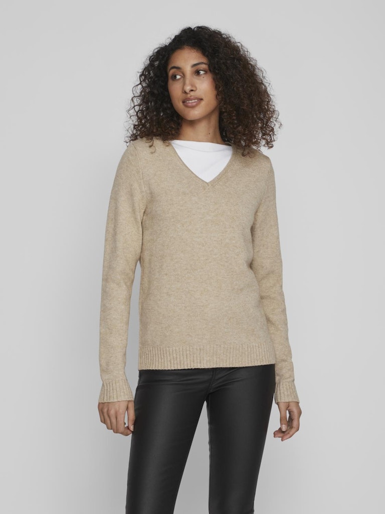 Vila - V-Neck Knit Tops - 14042769w4