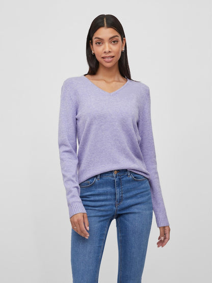 Vila - Ril V-Neck Knit Top - 14042769 W3