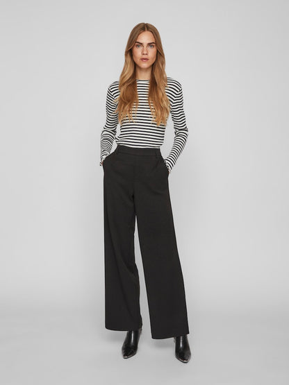 Vila - Highwaist Wide Leg Trousers - 14087407