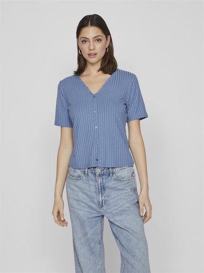 Vila - Shortsleeved Top - 14089282