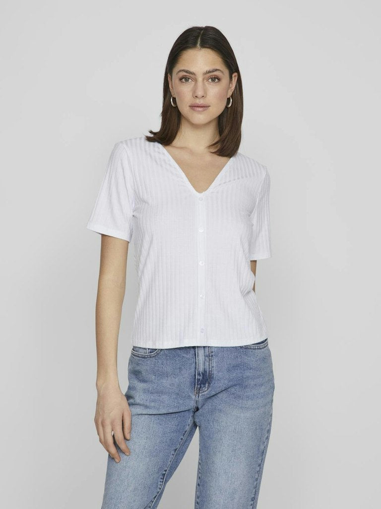 Vila - Shortsleeved Top - 14089282