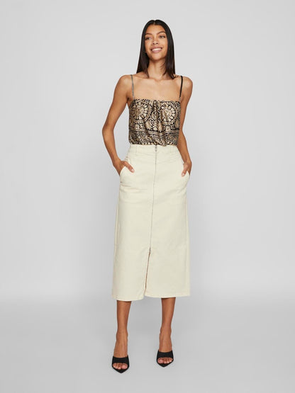 Vila - Hedea High-waist Midi Skirt - 14102312